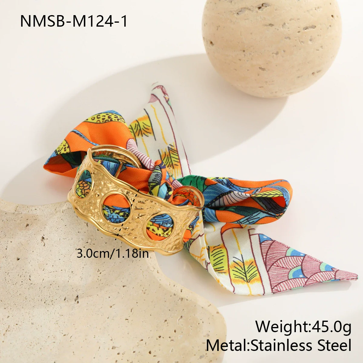 Wholesale Women's Geometric Stainless Steel 18K Electroplated Fashionable Bracelet - Image 5