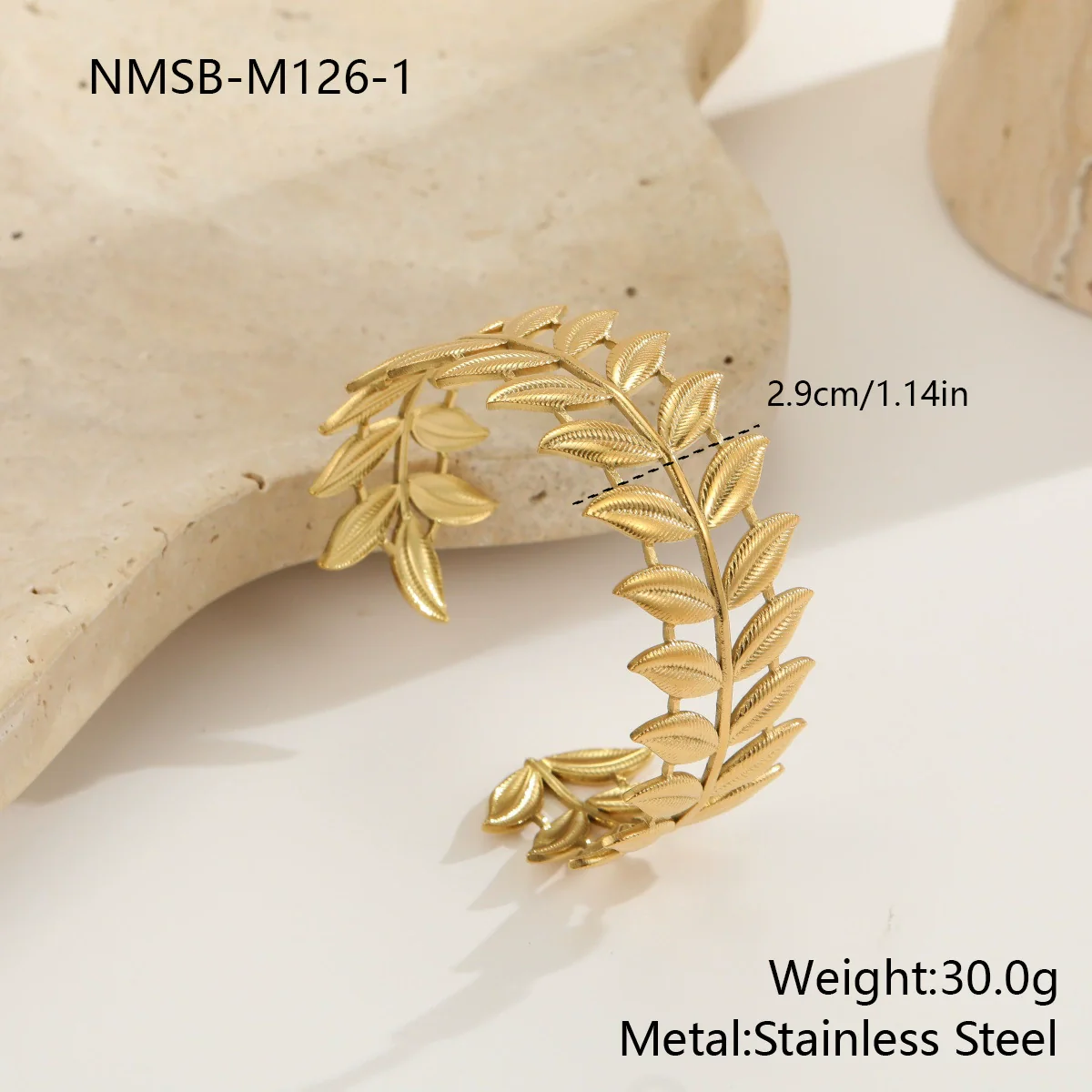 Wholesale Women's Geometric Stainless Steel 18K Electroplated Fashionable Bracelet - Image 7