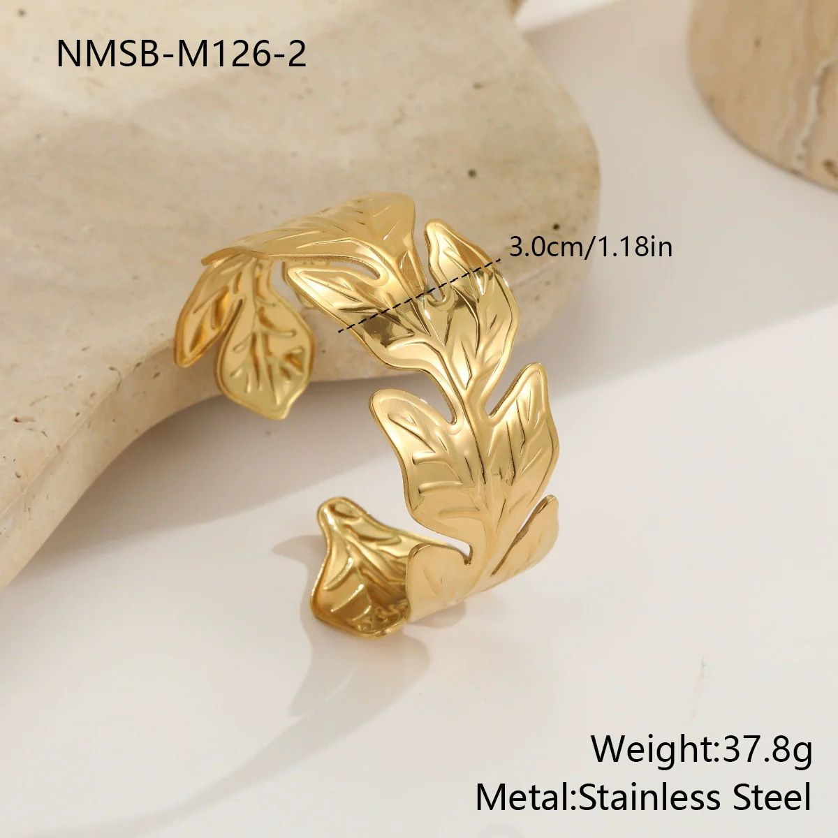 Wholesale Women's Geometric Stainless Steel 18K Electroplated Fashionable Bracelet - Image 8