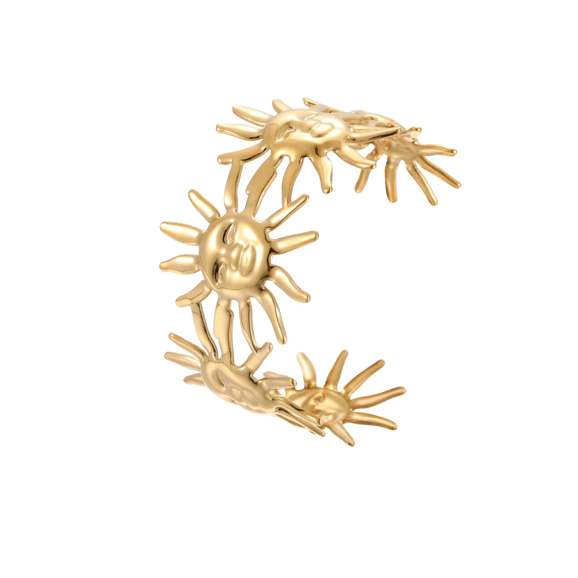 Wholesale Women's Geometric Stainless Steel 18K Gold Electroplated Fashion Bracelet - Image 5