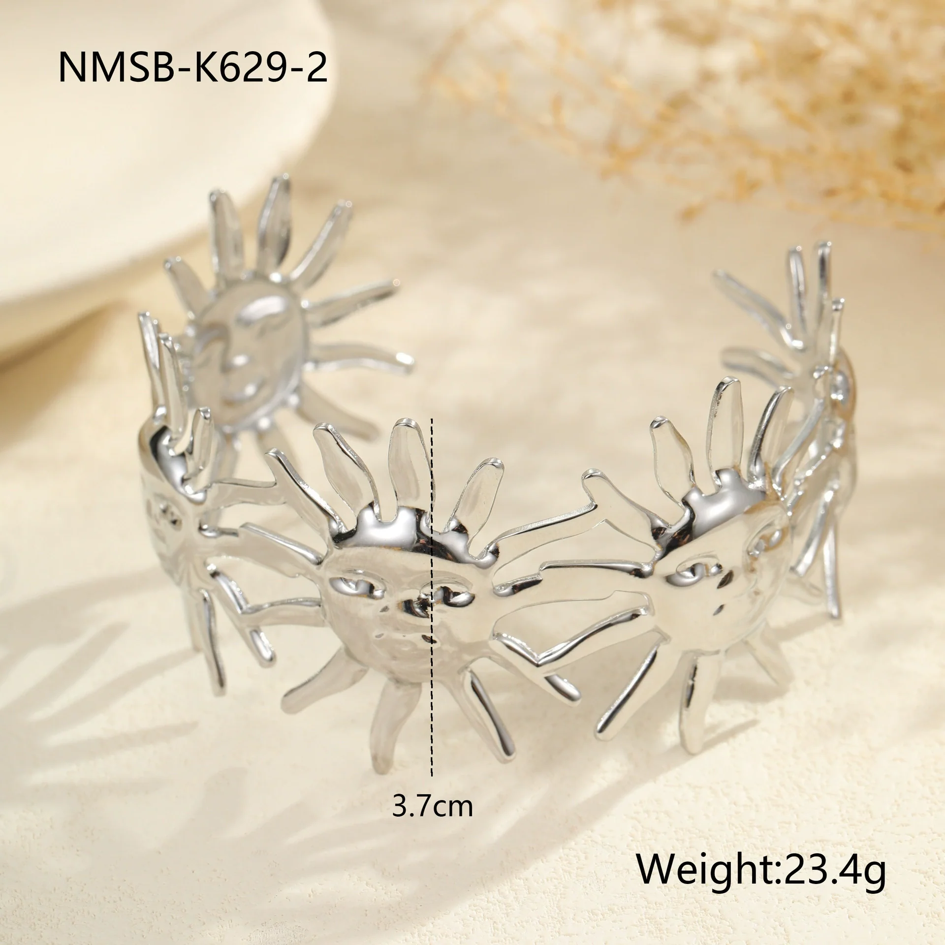 Wholesale Women's Geometric Stainless Steel 18K Gold Electroplated Fashion Bracelet - Image 7