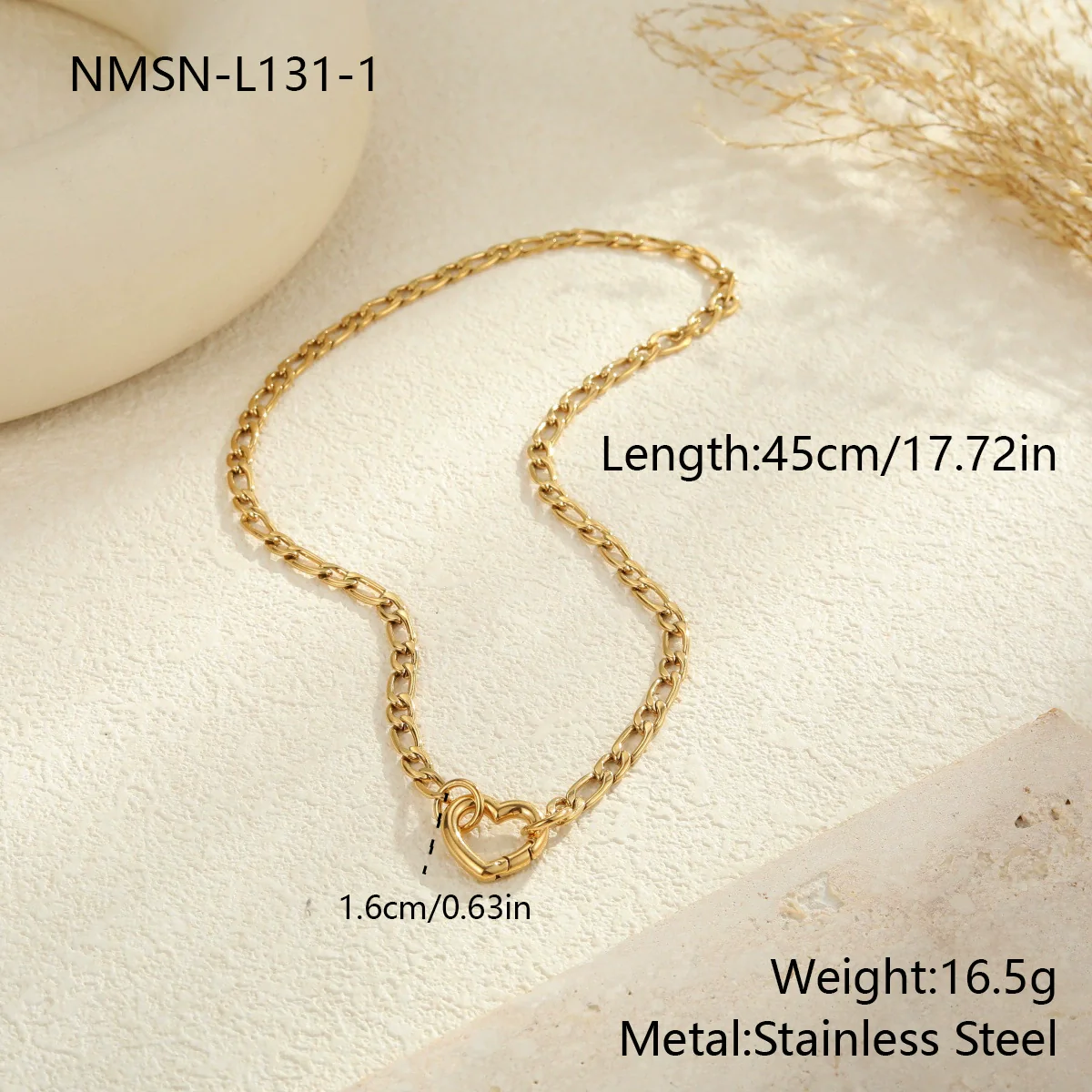 Wholesale Women's Geometric Stainless Steel 18K Gold Plated Chain Necklace Light Luxury Minimalist Fashionable Jewelry - Image 6