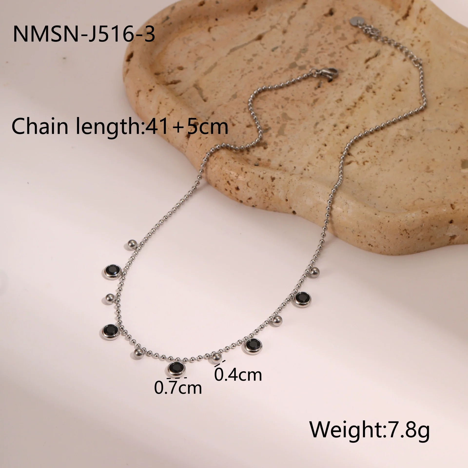 Wholesale Women's Geometric Stainless Steel 18K Gold Plated Tassel Zircon Necklace Fashion Jewelry - Image 8