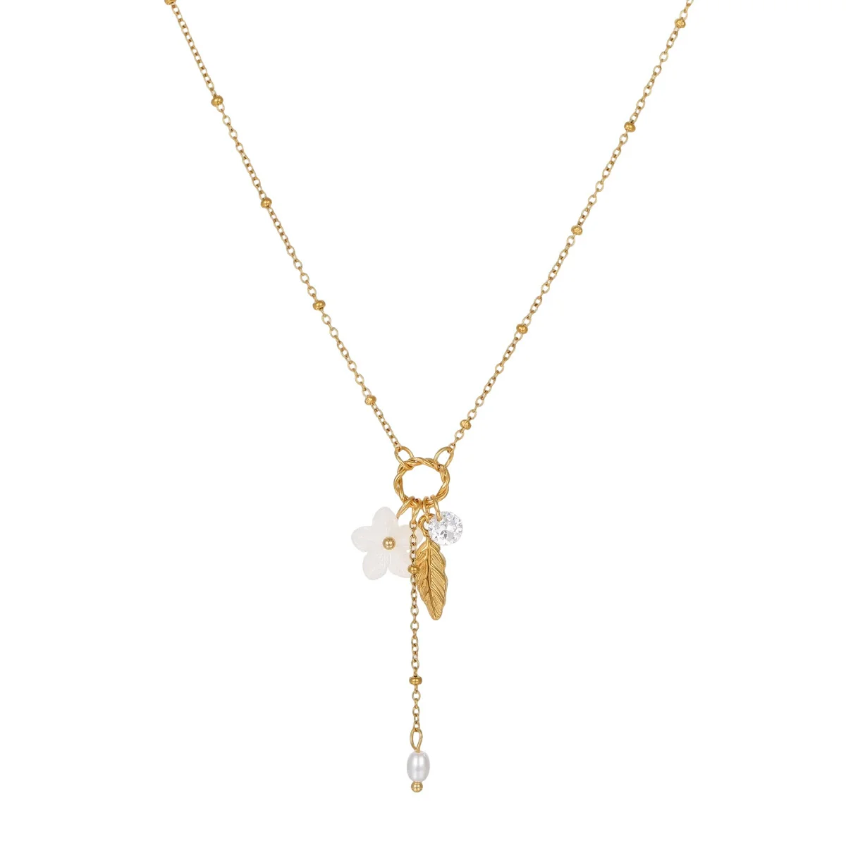 Wholesale Women's Geometric Stainless Steel And 18K Electroplated Necklace For Light Luxury Niche Jewelry - Image 5
