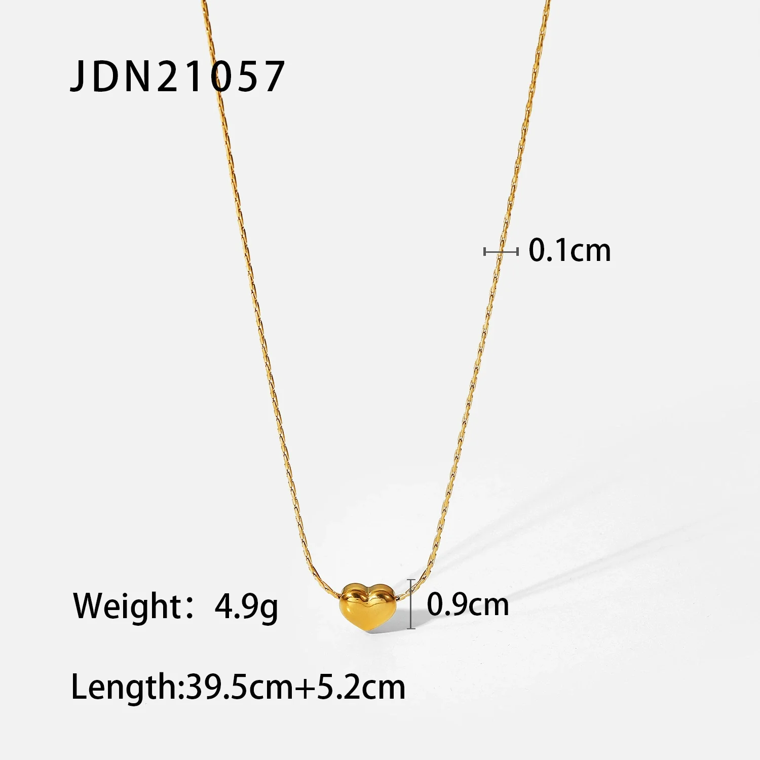 Wholesale Women's Geometric Stainless Steel And Titanium Steel Electroplated Love Pendant Necklace With Cross Chain In Ins Style - Image 6