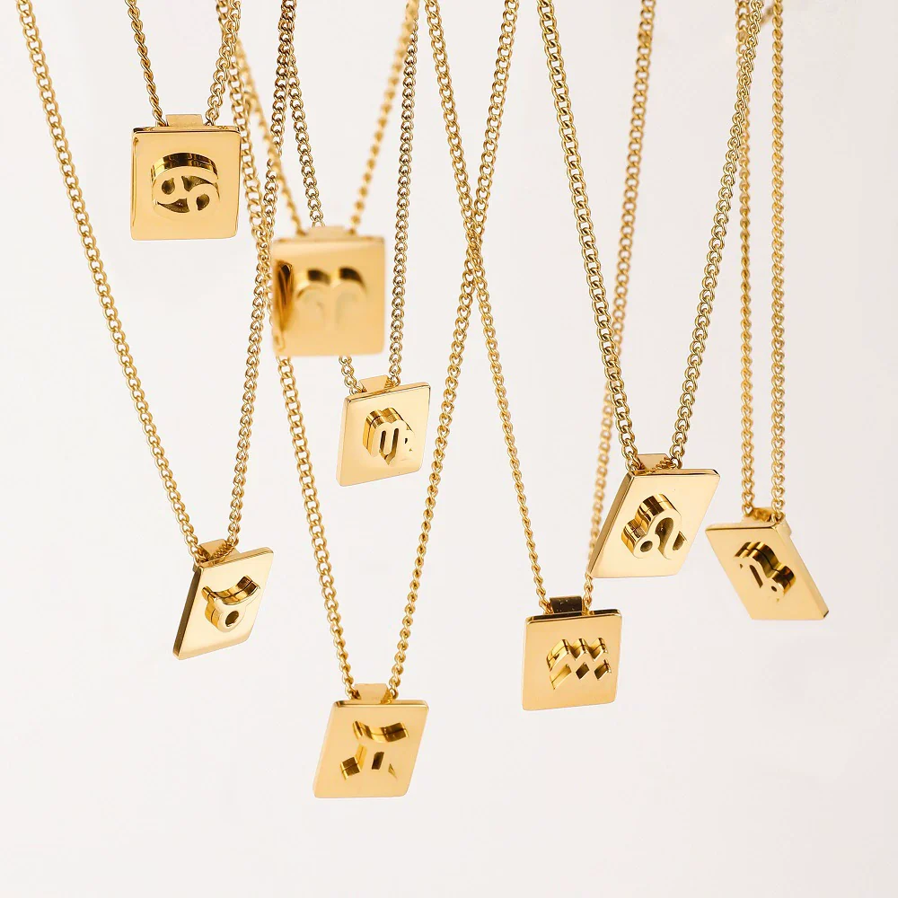 Wholesale Women's Geometric Stainless Steel And Titanium Steel Electroplated Necklace Jewelry