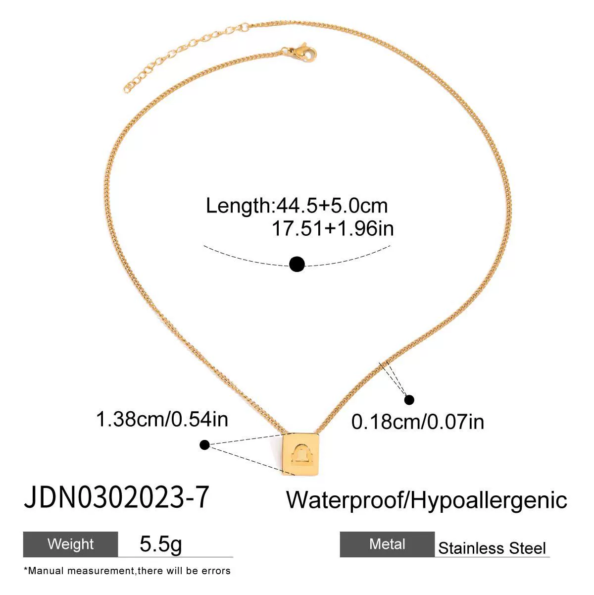 Wholesale Women's Geometric Stainless Steel And Titanium Steel Electroplated Necklace Jewelry - Image 12