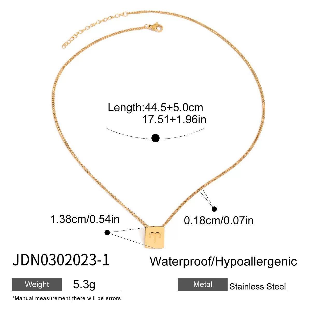 Wholesale Women's Geometric Stainless Steel And Titanium Steel Electroplated Necklace Jewelry - Image 6