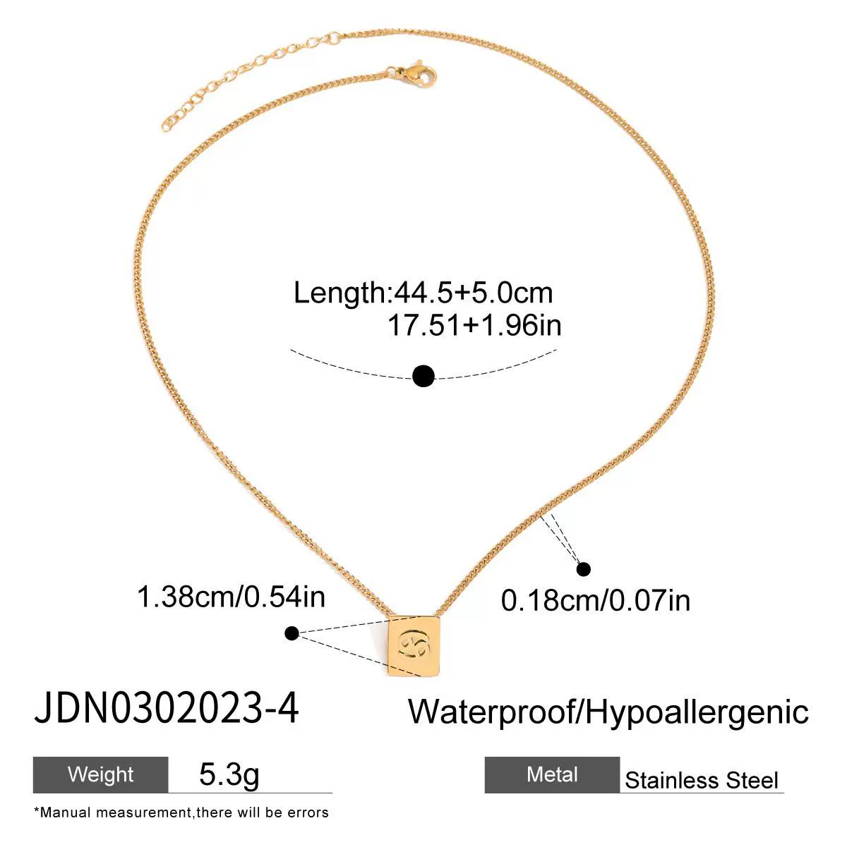 Wholesale Women's Geometric Stainless Steel And Titanium Steel Electroplated Necklace Jewelry - Image 9