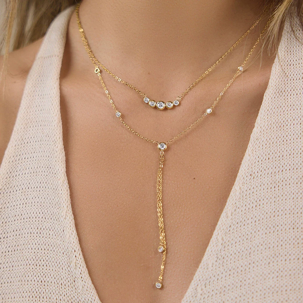 Wholesale Women's Geometric Stainless Steel And Titanium Steel Necklace With Pvd Furnace Vacuum Real Gold Plating - Image 2