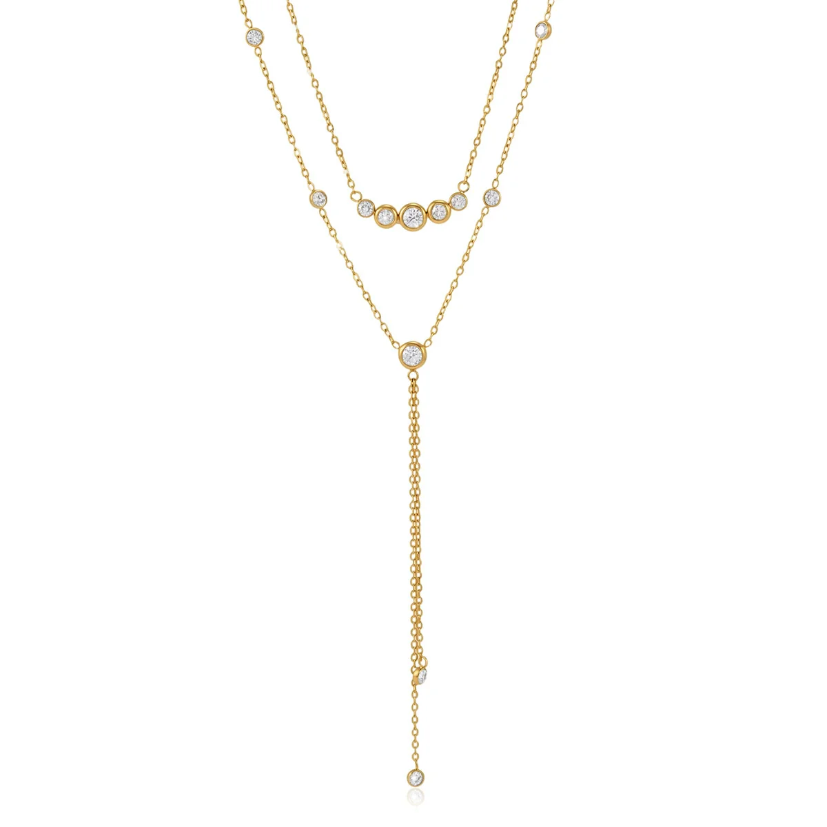 Wholesale Women's Geometric Stainless Steel And Titanium Steel Necklace With Pvd Furnace Vacuum Real Gold Plating - Image 5