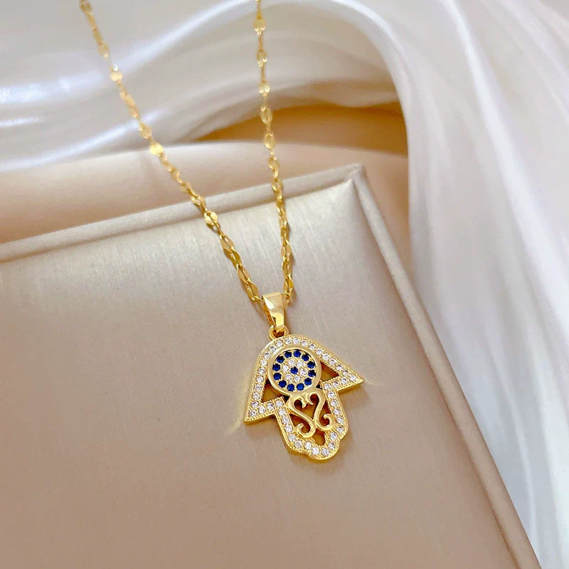Wholesale Women's Geometric Stainless Steel Copper Electroplated Necklace - Image 3