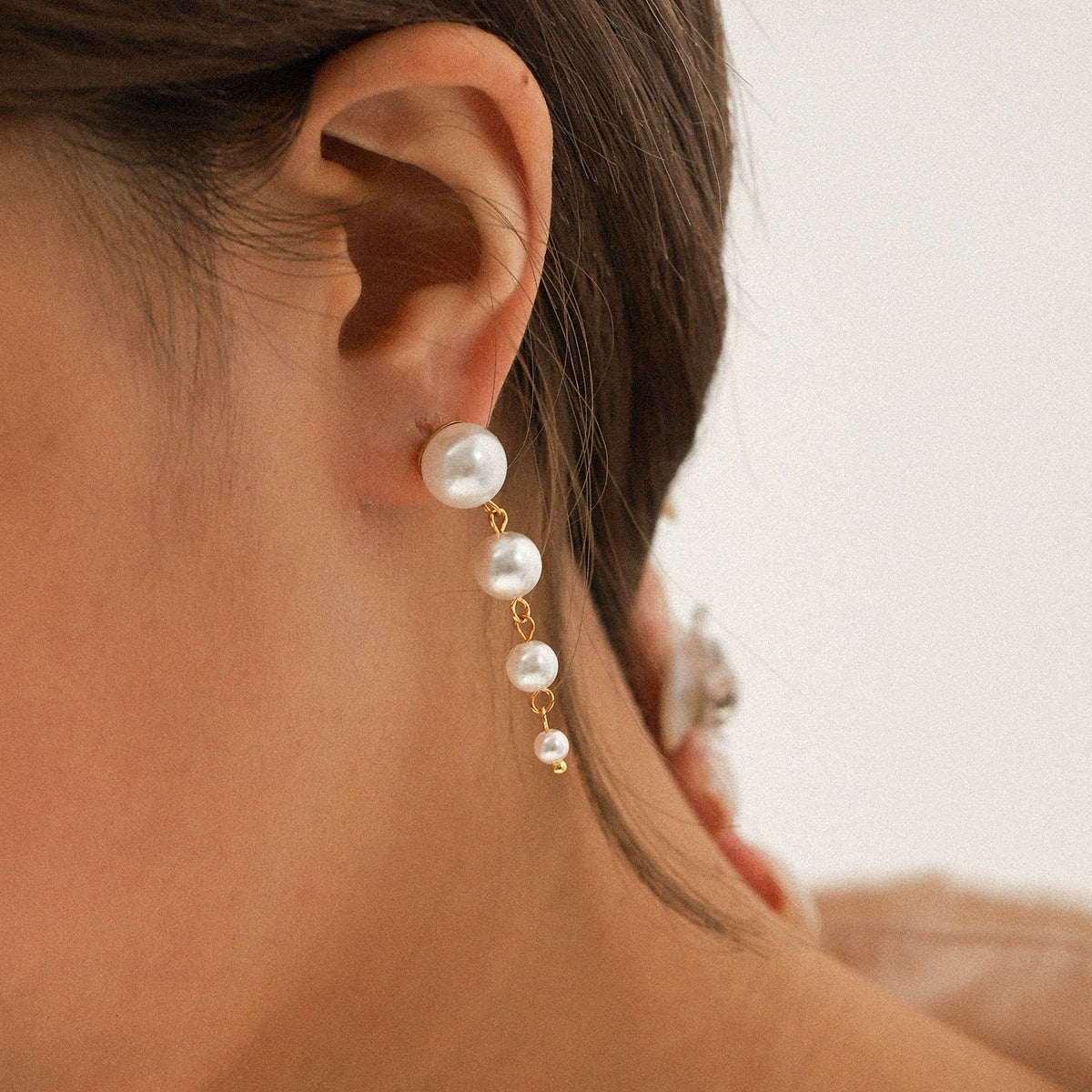 Wholesale Women's Geometric Stainless Steel Earrings With Electroplating In Ins Minimalist Style - Image 3