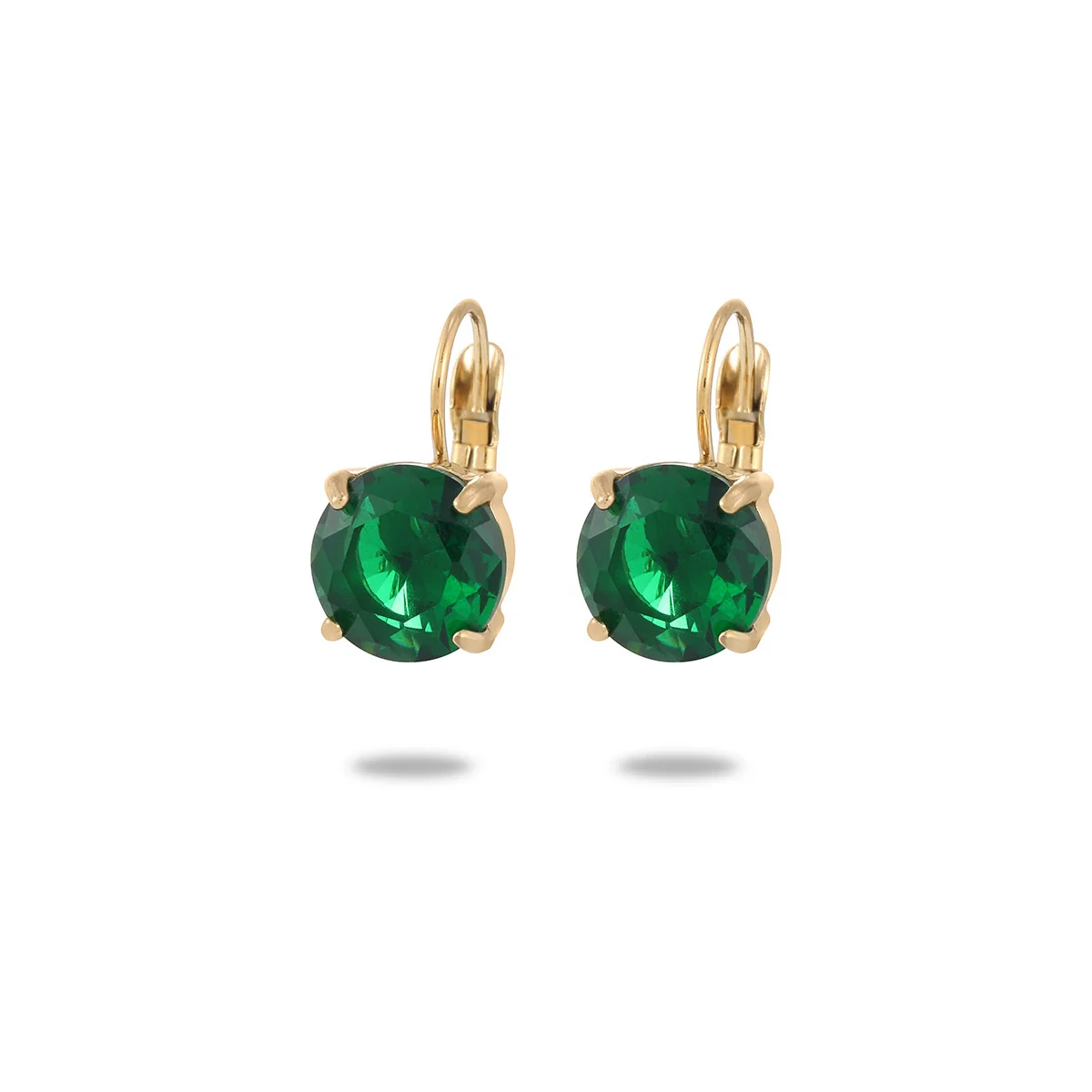 Wholesale Women's Geometric Stainless Steel Electroplated 18K Gold Fourclaw Single Diamond Earrings Fashion Style - Image 3