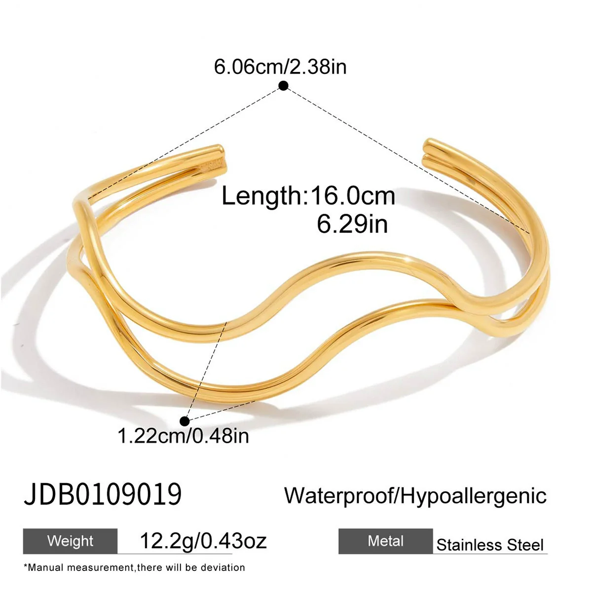 Wholesale Women's Geometric Stainless Steel Electroplated Bracelet Jewelry - Image 6