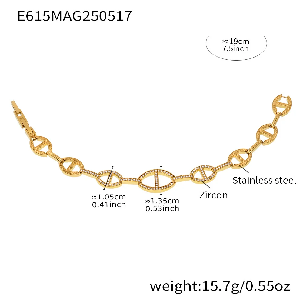 Wholesale Women's Geometric Stainless Steel Electroplated Bracelet Jewelry - Image 4