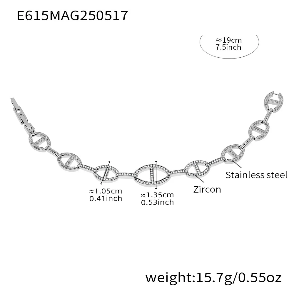Wholesale Women's Geometric Stainless Steel Electroplated Bracelet Jewelry - Image 5
