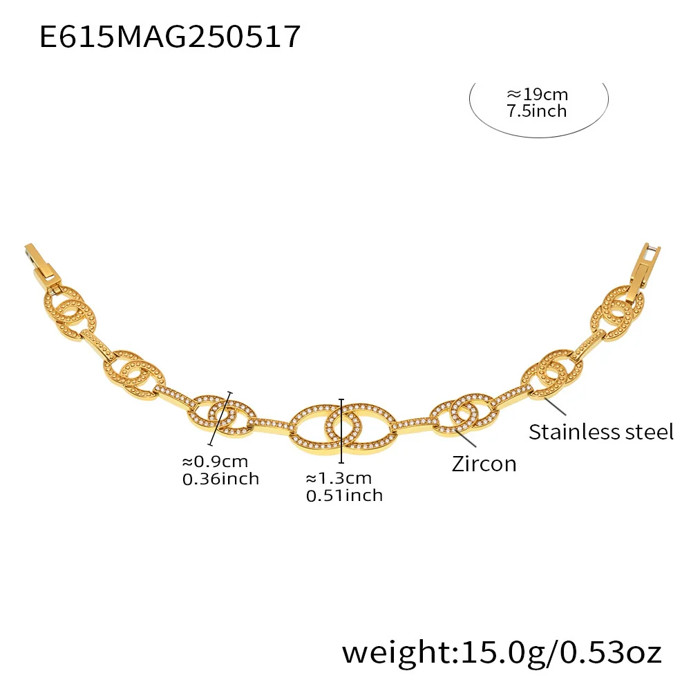 Wholesale Women's Geometric Stainless Steel Electroplated Bracelet Jewelry - Image 6