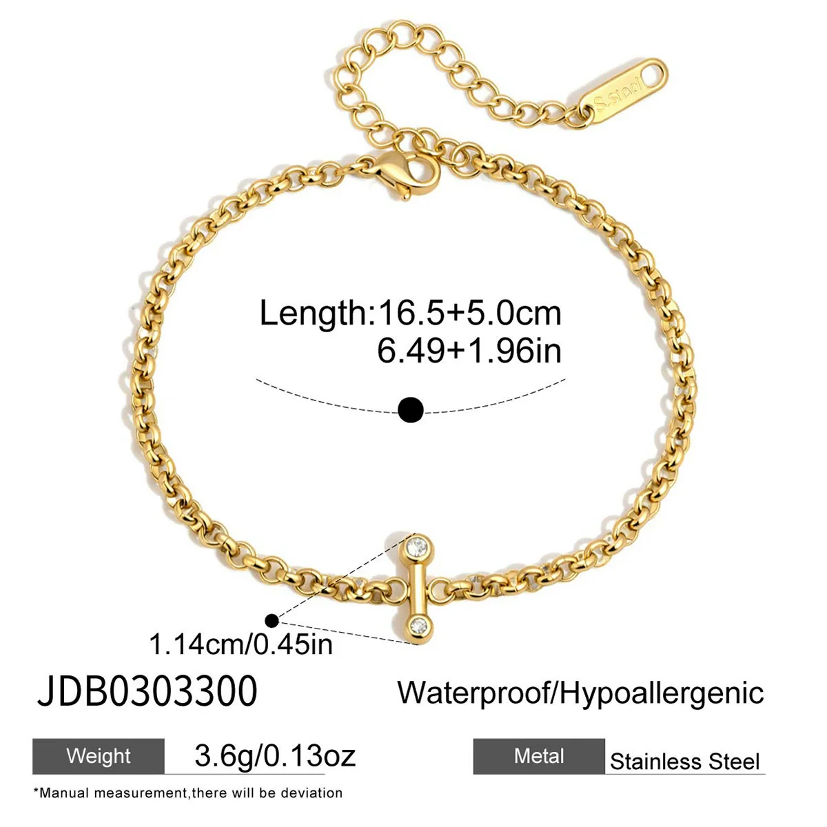 Wholesale Women's Geometric Stainless Steel Electroplated Bracelet Light Luxury Niche Stackable Jewelry - Image 10