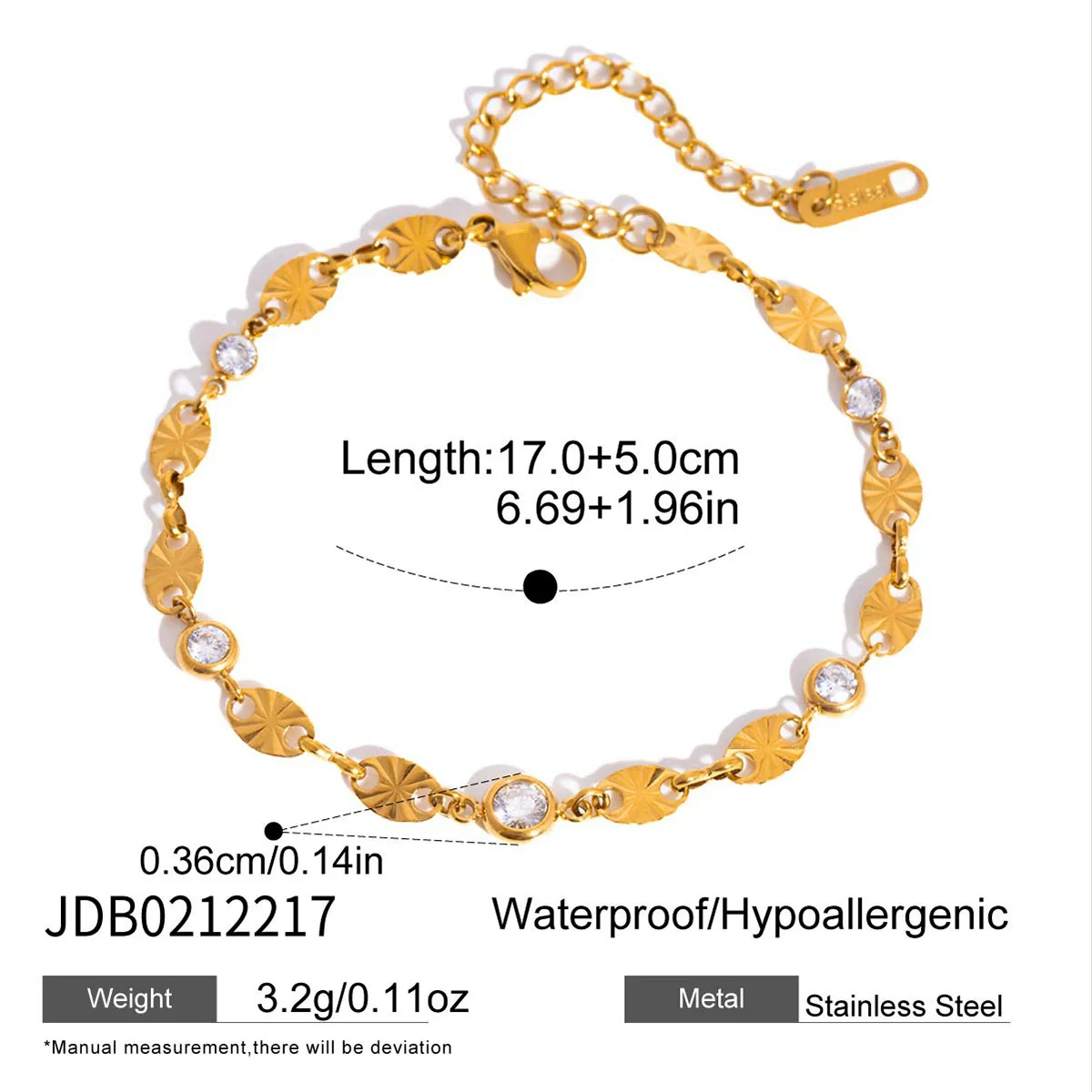 Wholesale Women's Geometric Stainless Steel Electroplated Bracelet Light Luxury Niche Stackable Jewelry - Image 6