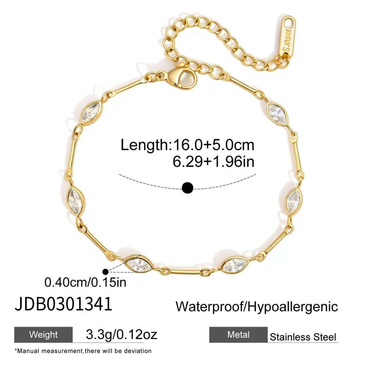 Wholesale Women's Geometric Stainless Steel Electroplated Bracelet Light Luxury Niche Stackable Jewelry - Image 7