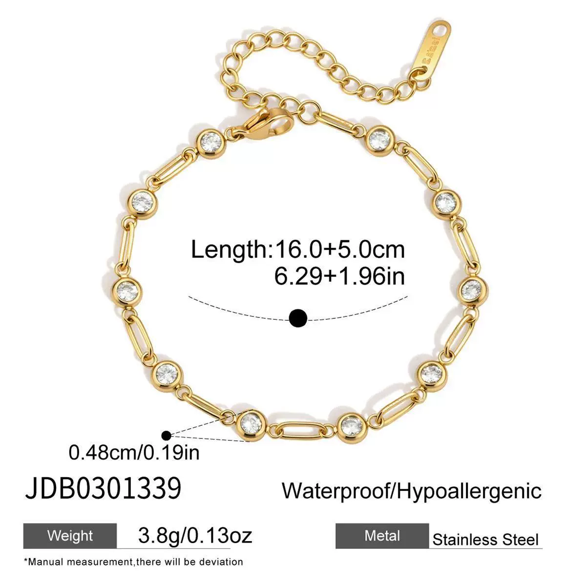 Wholesale Women's Geometric Stainless Steel Electroplated Bracelet Light Luxury Niche Stackable Jewelry - Image 9
