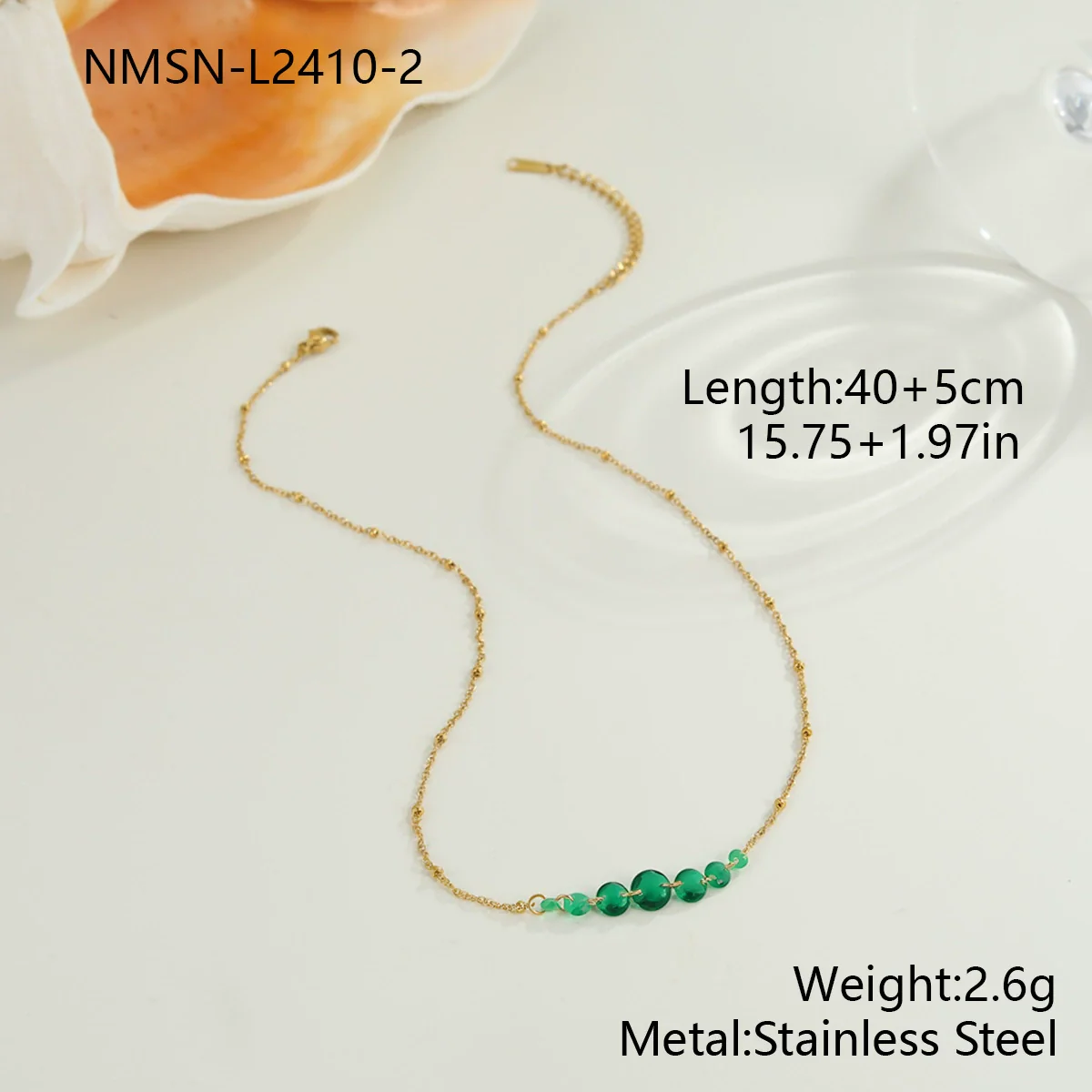 Wholesale Women's Geometric Stainless Steel Electroplated Clavicle Necklace - Image 7