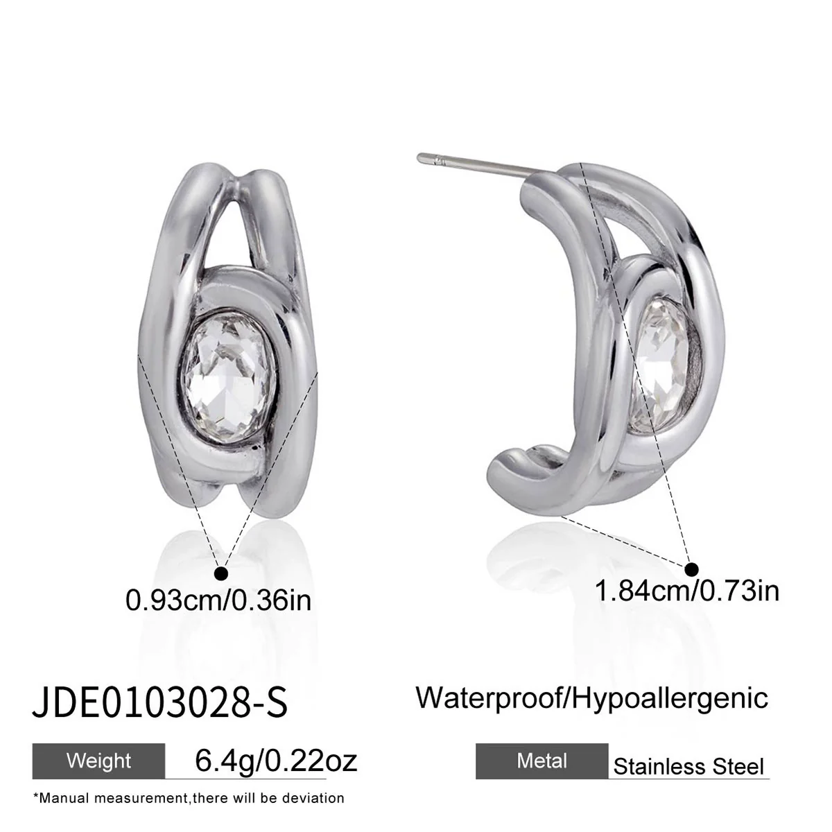 Wholesale Women's Geometric Stainless Steel Electroplated Ear Clips Jewelry - Image 10