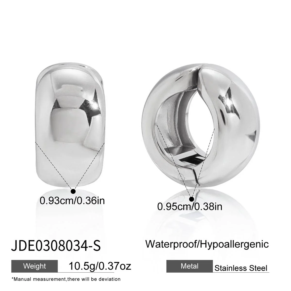 Wholesale Women's Geometric Stainless Steel Electroplated Ear Clips Jewelry - Image 9