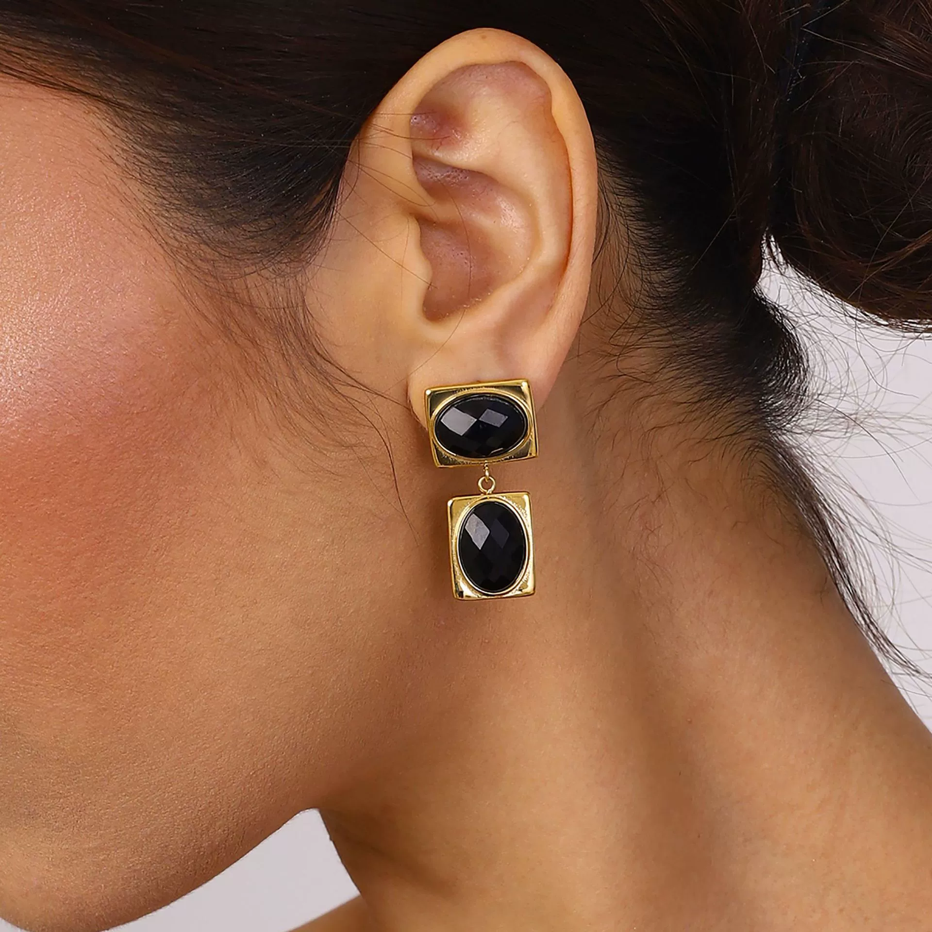 Wholesale Women's Geometric Stainless Steel Electroplated Earrings - Image 2