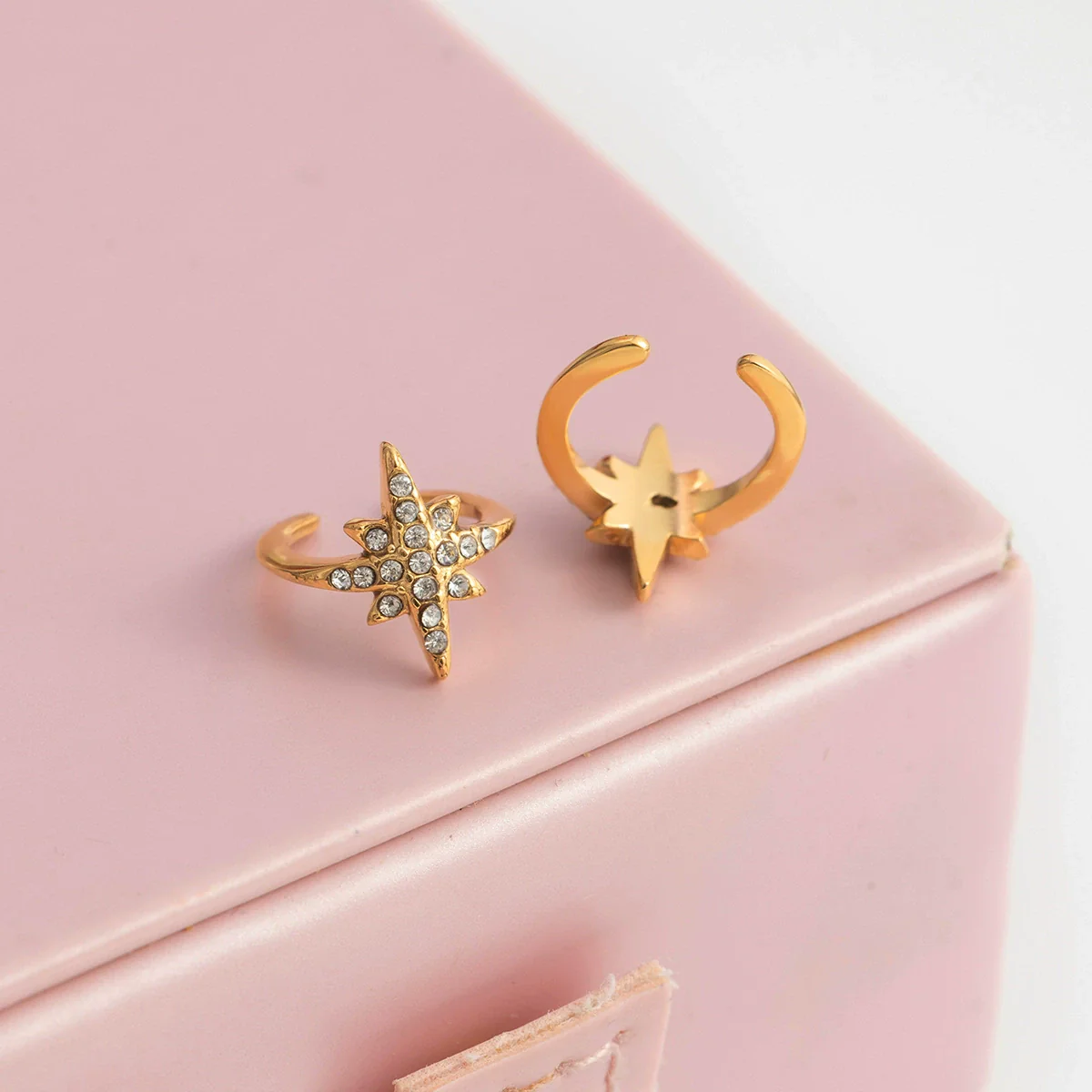Wholesale Women's Geometric Stainless Steel Electroplated Earrings And Ear Clips Casual Style - Image 4