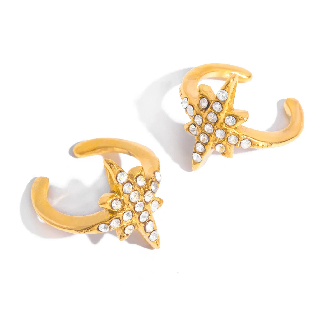 Wholesale Women's Geometric Stainless Steel Electroplated Earrings And Ear Clips Casual Style - Image 5