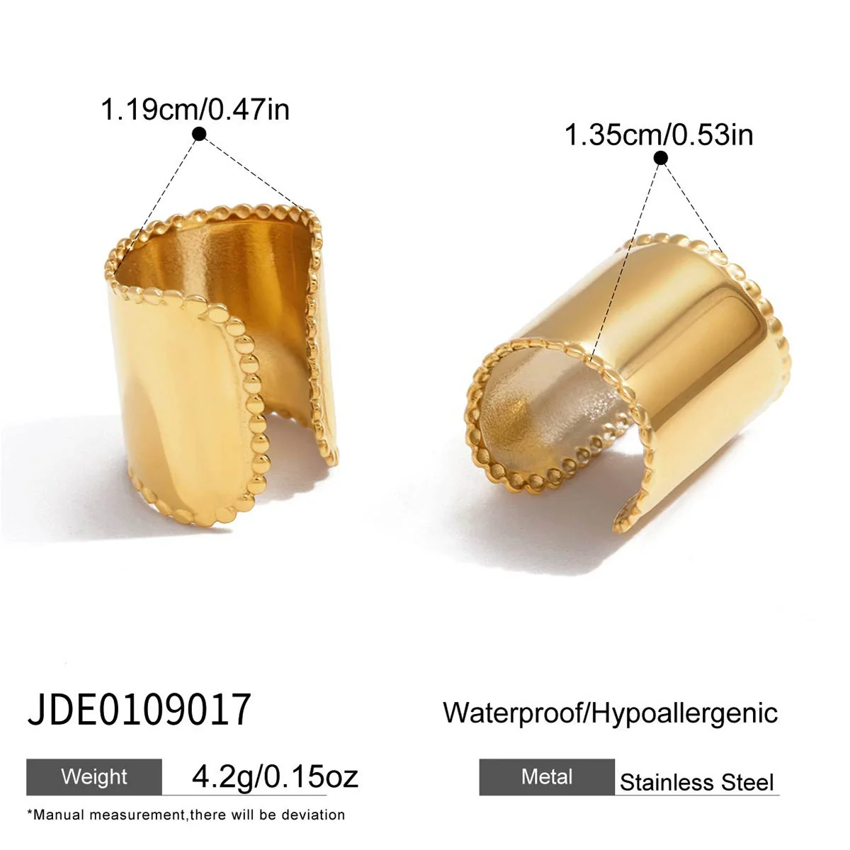 Wholesale Women's Geometric Stainless Steel Electroplated Earrings Classic Style Jewelry - Image 6