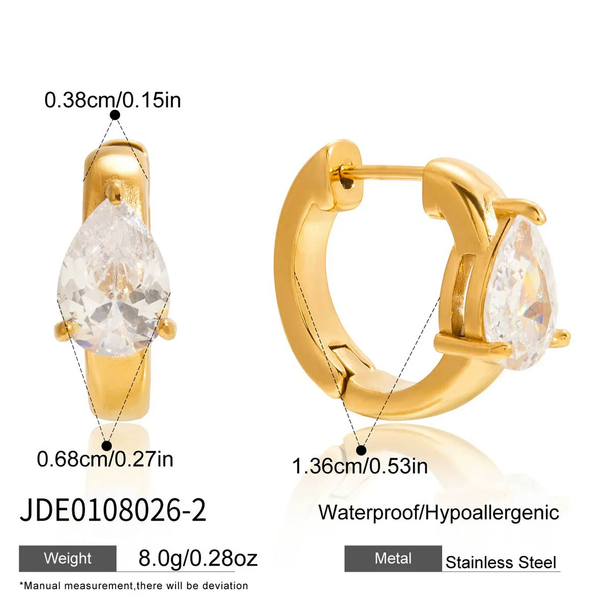 Wholesale Women's Geometric Stainless Steel Electroplated Earrings Classic Style Jewelry - Image 7