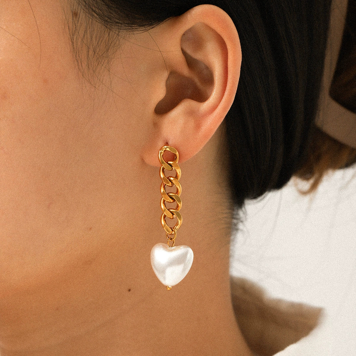 Wholesale Women's Geometric Stainless Steel Electroplated Earrings In Ins Style Minimalist Design