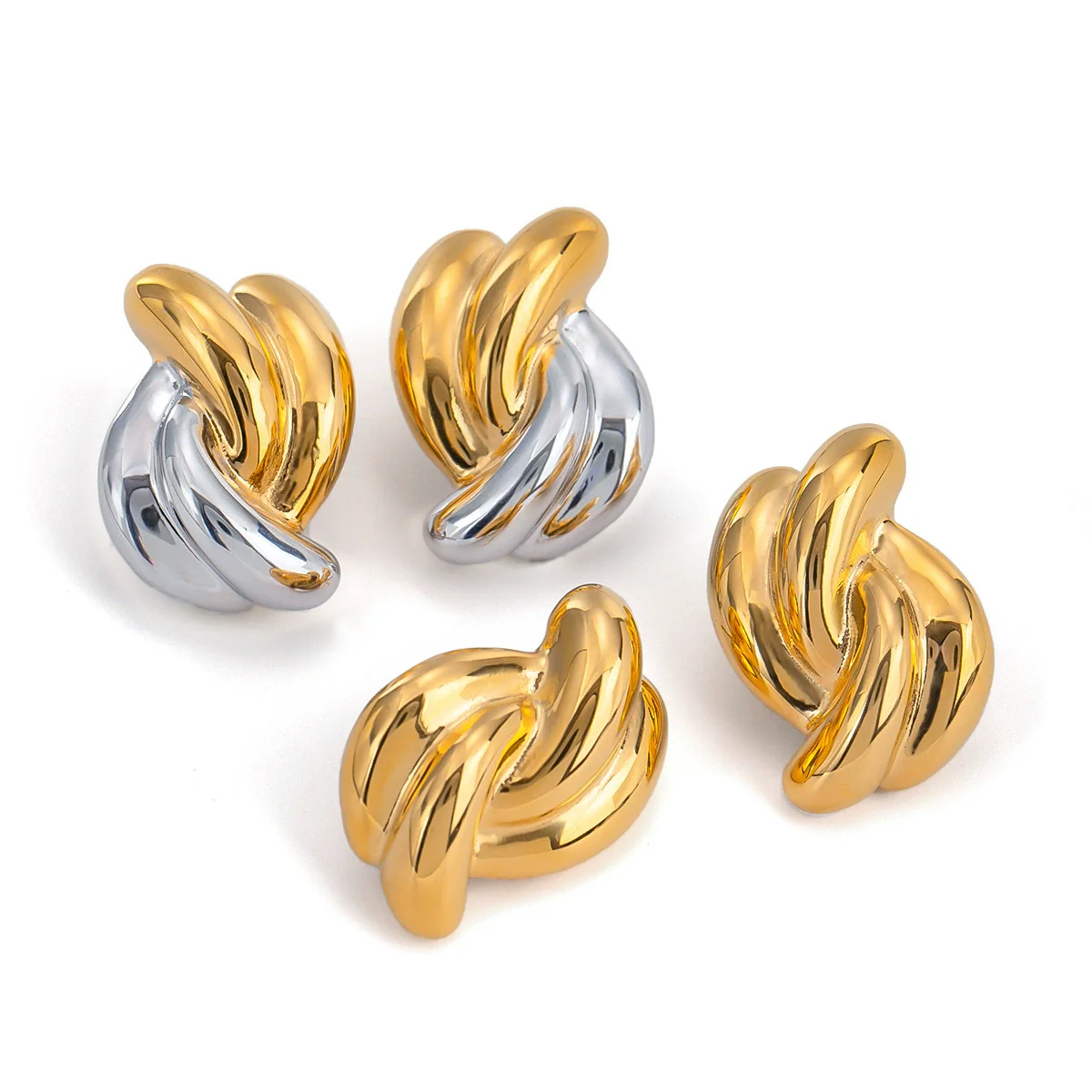 Wholesale Women's Geometric Stainless Steel Electroplated Earrings Jewelry - Image 4