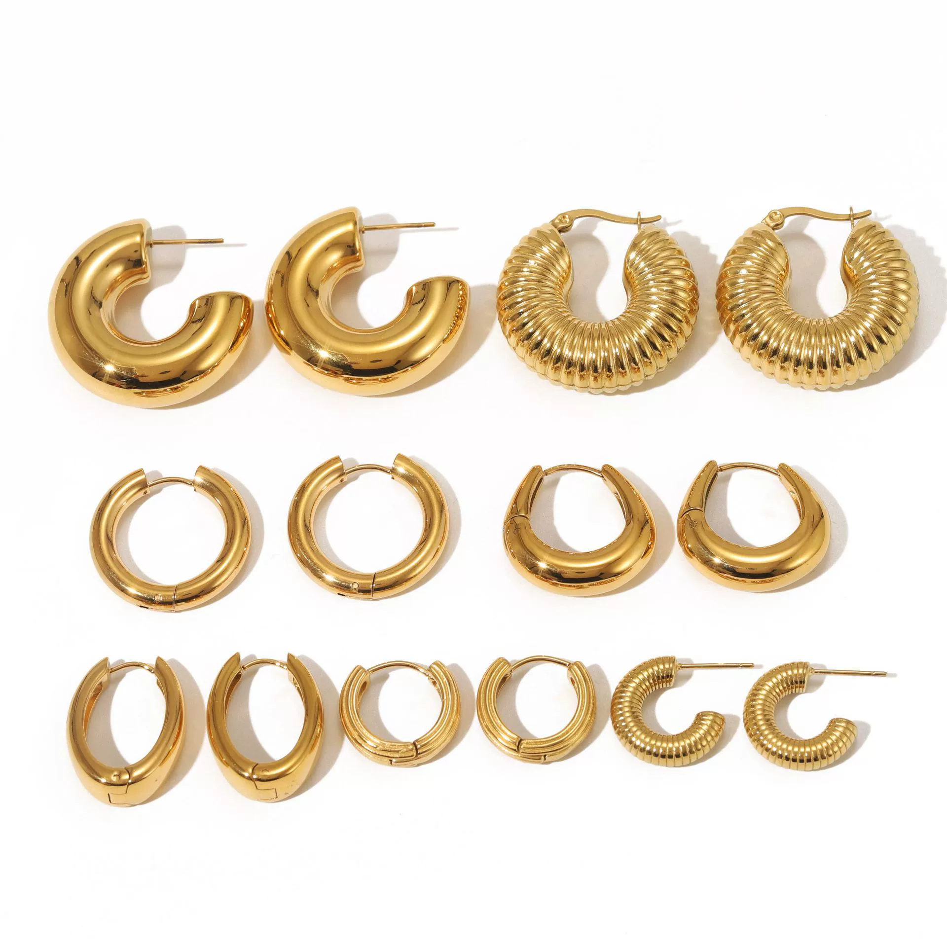 Wholesale Women's Geometric Stainless Steel Electroplated Earrings Jewelry - Image 5