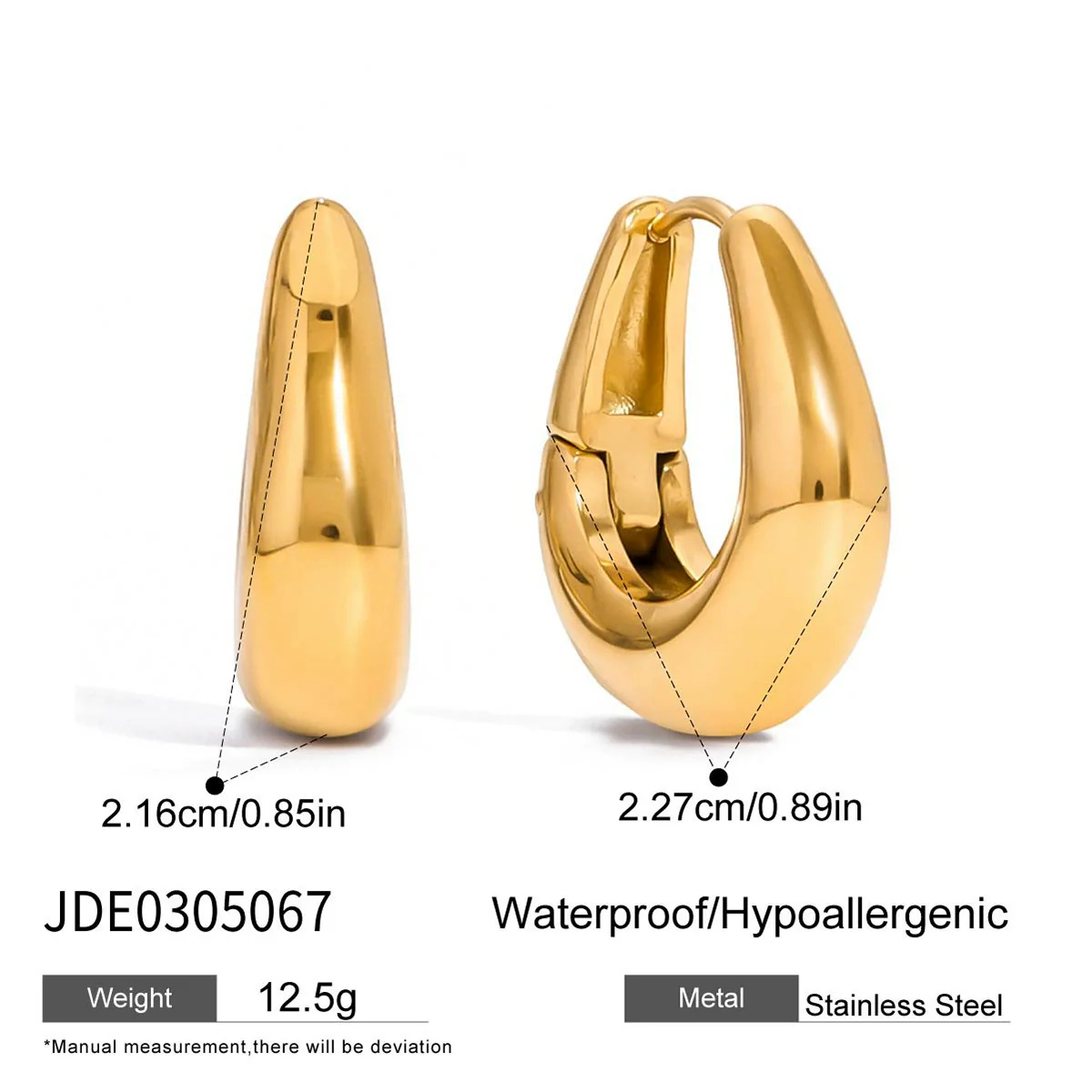 Wholesale Women's Geometric Stainless Steel Electroplated Earrings Jewelry - Image 7
