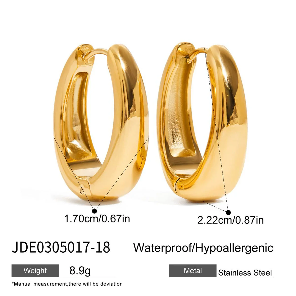 Wholesale Women's Geometric Stainless Steel Electroplated Earrings Jewelry - Image 9
