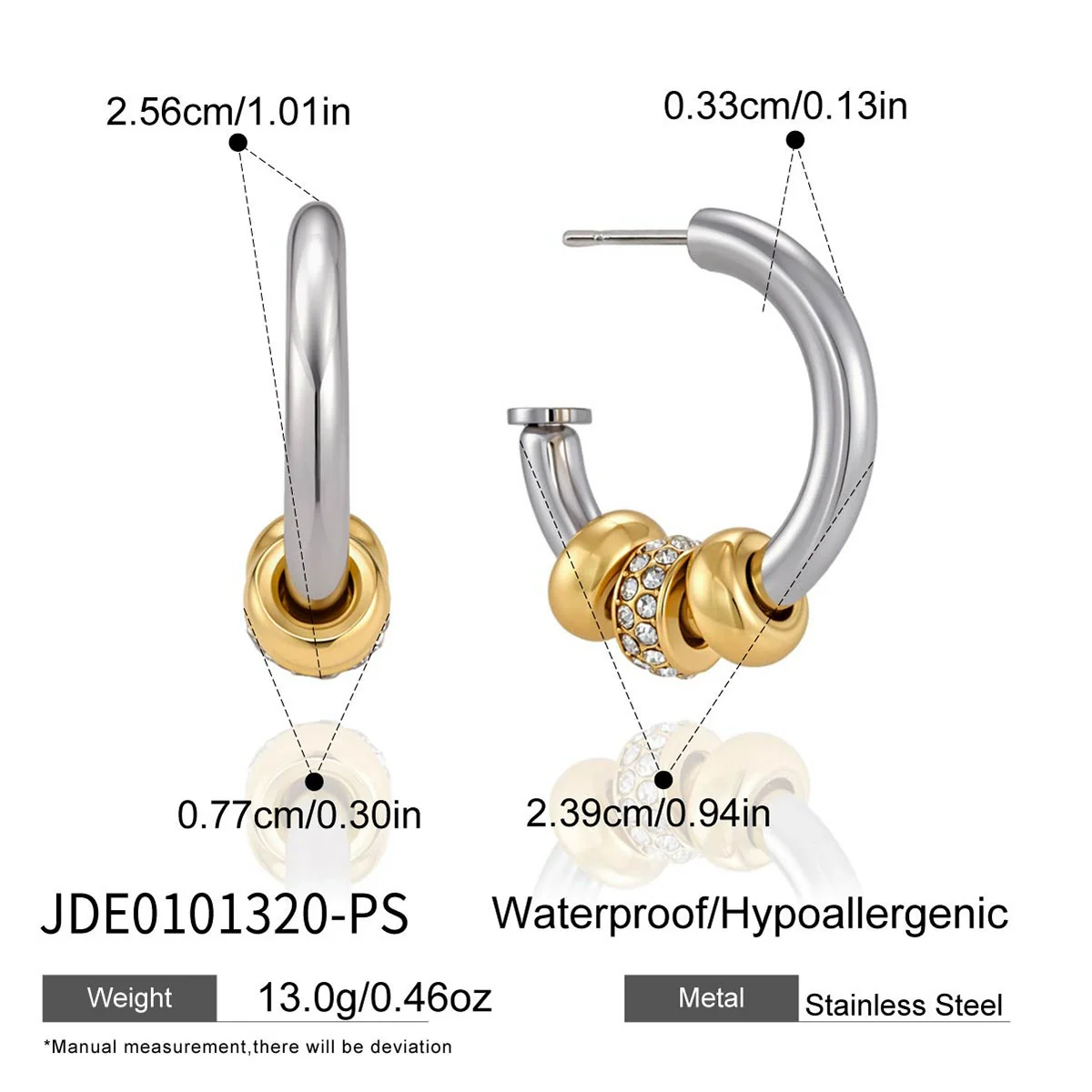 Wholesale Women's Geometric Stainless Steel Electroplated Earrings Light Luxury Highend Niche Design - Image 7
