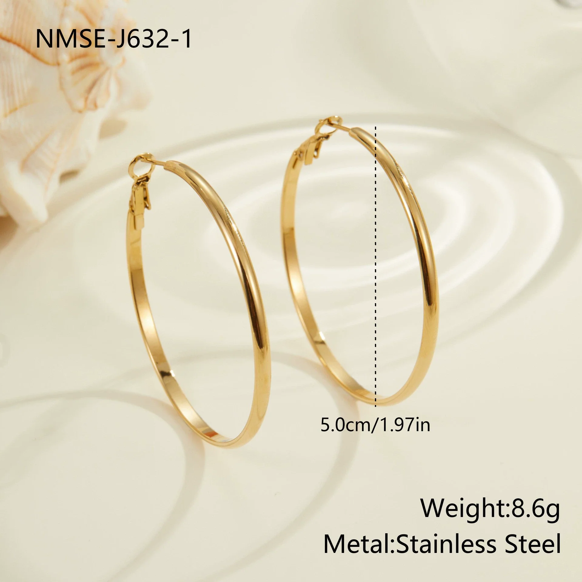 Wholesale Women's Geometric Stainless Steel Electroplated Hoop Earrings In Minimalist Light Luxury Style - Image 12
