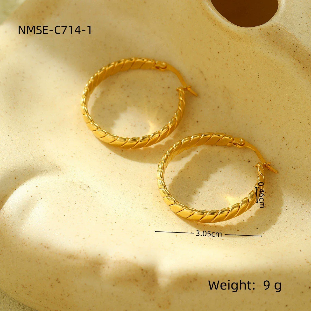 Wholesale Women's Geometric Stainless Steel Electroplated Hoop Earrings In Minimalist Light Luxury Style - Image 26