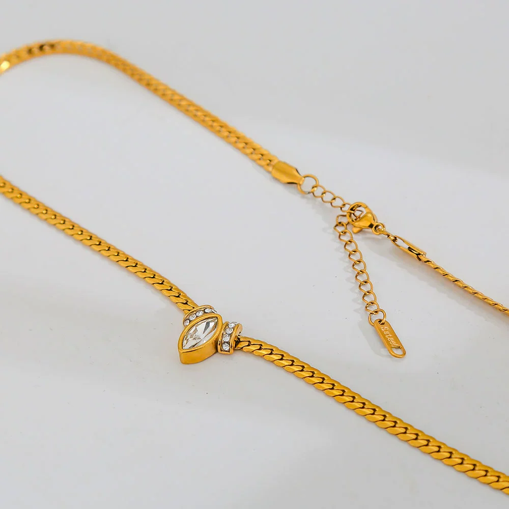 Wholesale Women's Geometric Stainless Steel Electroplated Necklace - Image 6