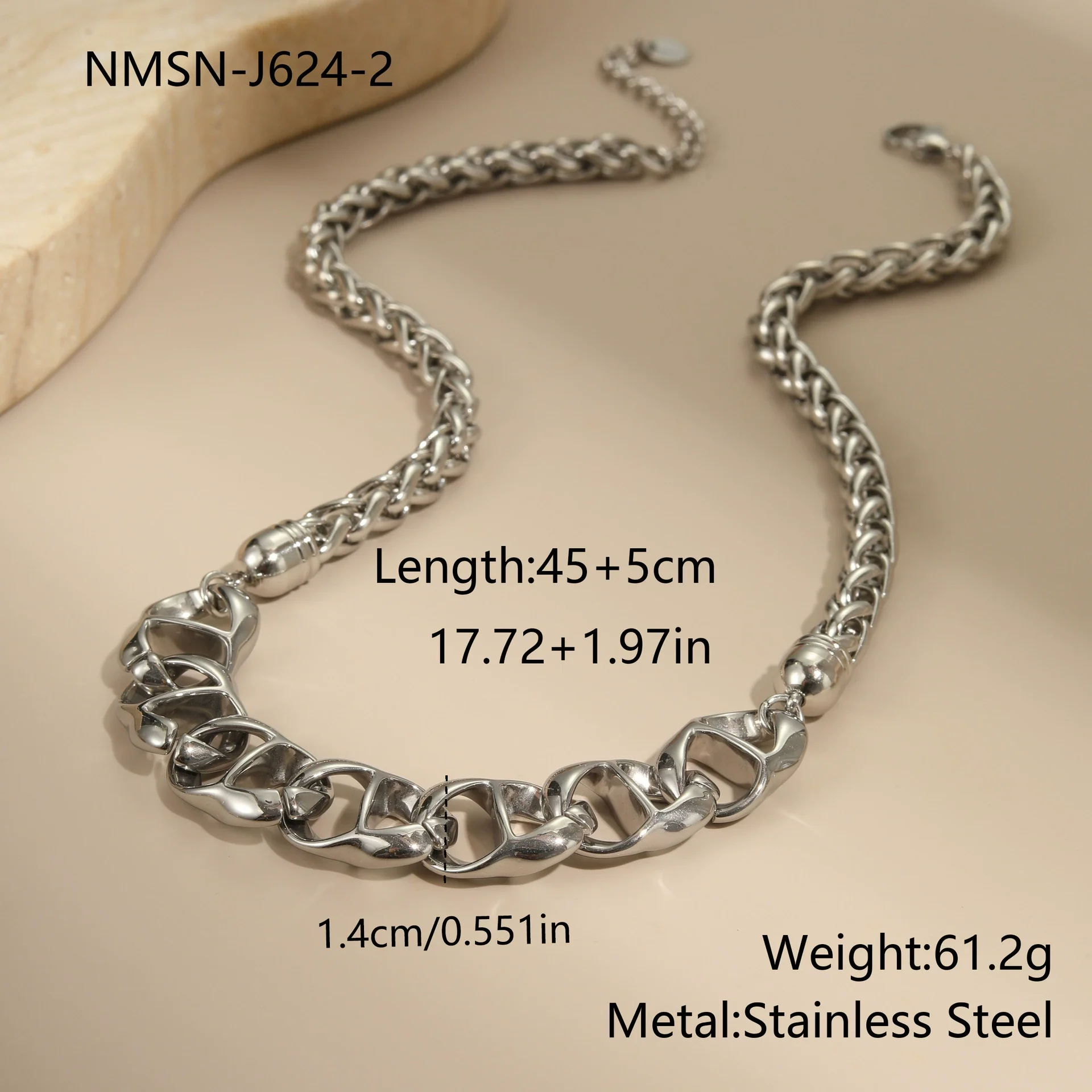 Wholesale Women's Geometric Stainless Steel Electroplated Necklace For Autumn And Winter - Image 6