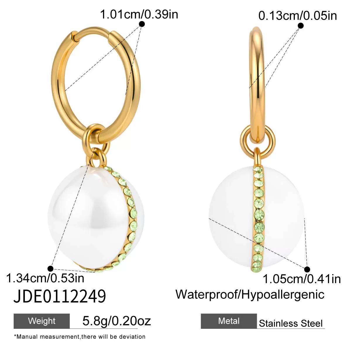 Wholesale Women's Geometric Stainless Steel Electroplated Oildrip Earrings Nonfading Light Luxury Highend Niche Jewelry - Image 9