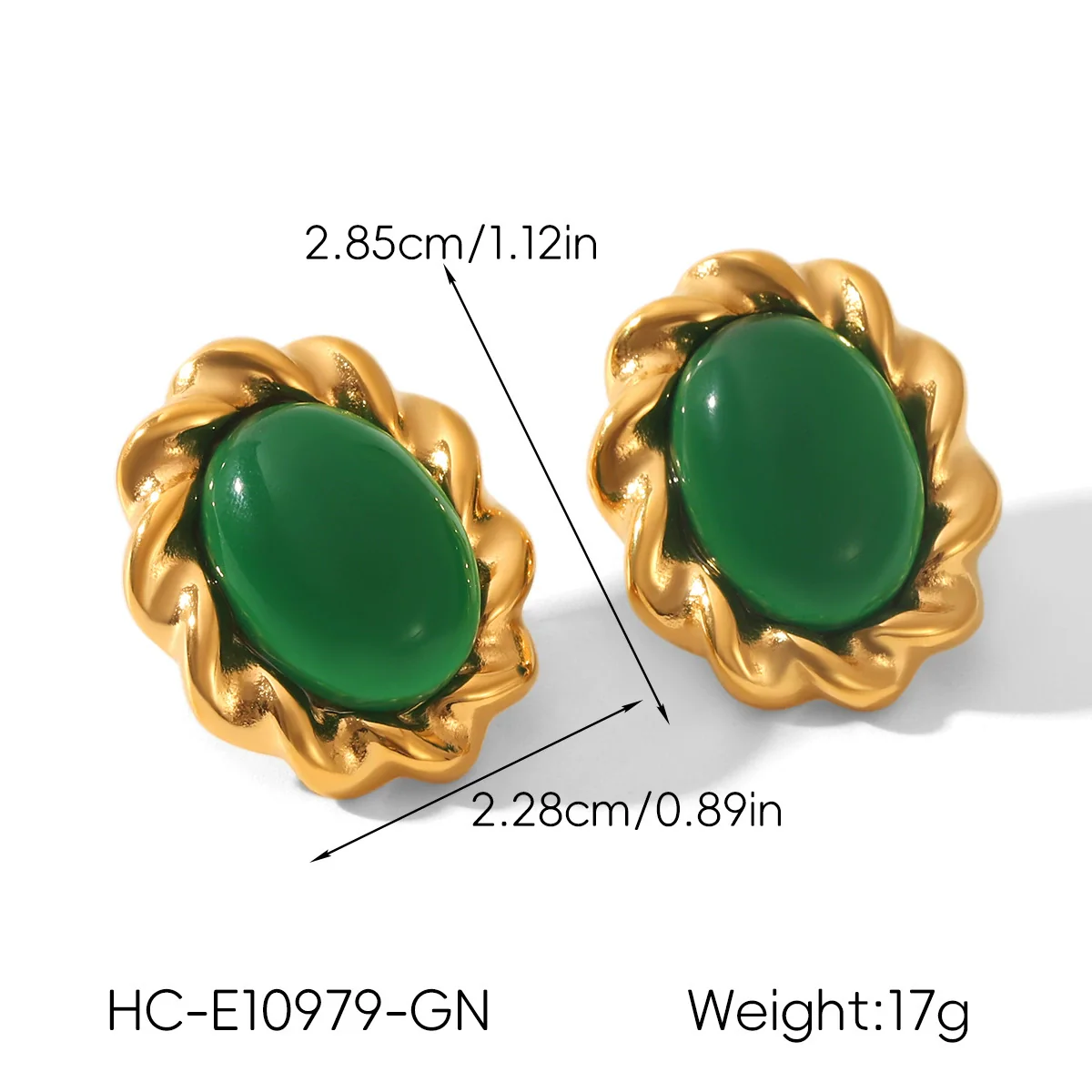 Wholesale Women's Geometric Stainless Steel Electroplated Stud Earrings Vintage Luxury Jewelry - Image 13