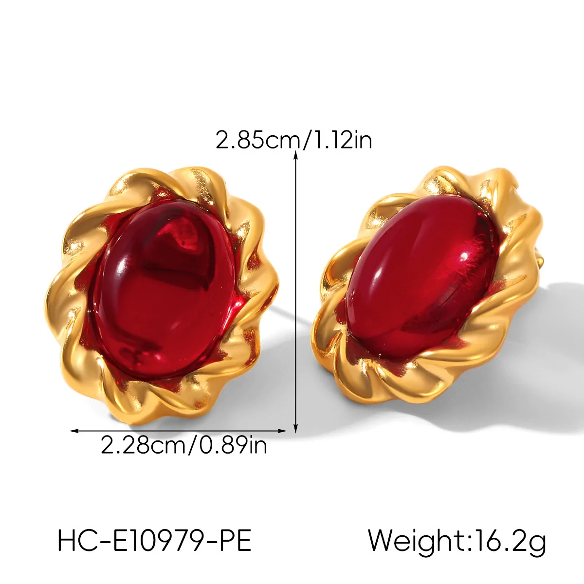 Wholesale Women's Geometric Stainless Steel Electroplated Stud Earrings Vintage Luxury Jewelry - Image 14