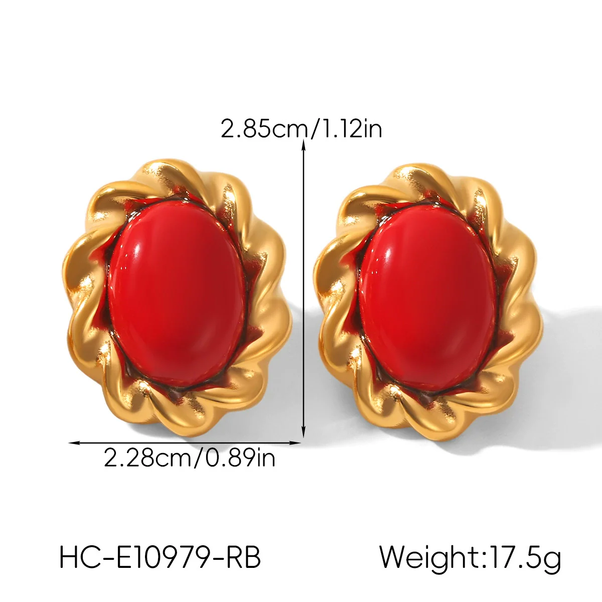 Wholesale Women's Geometric Stainless Steel Electroplated Stud Earrings Vintage Luxury Jewelry - Image 15