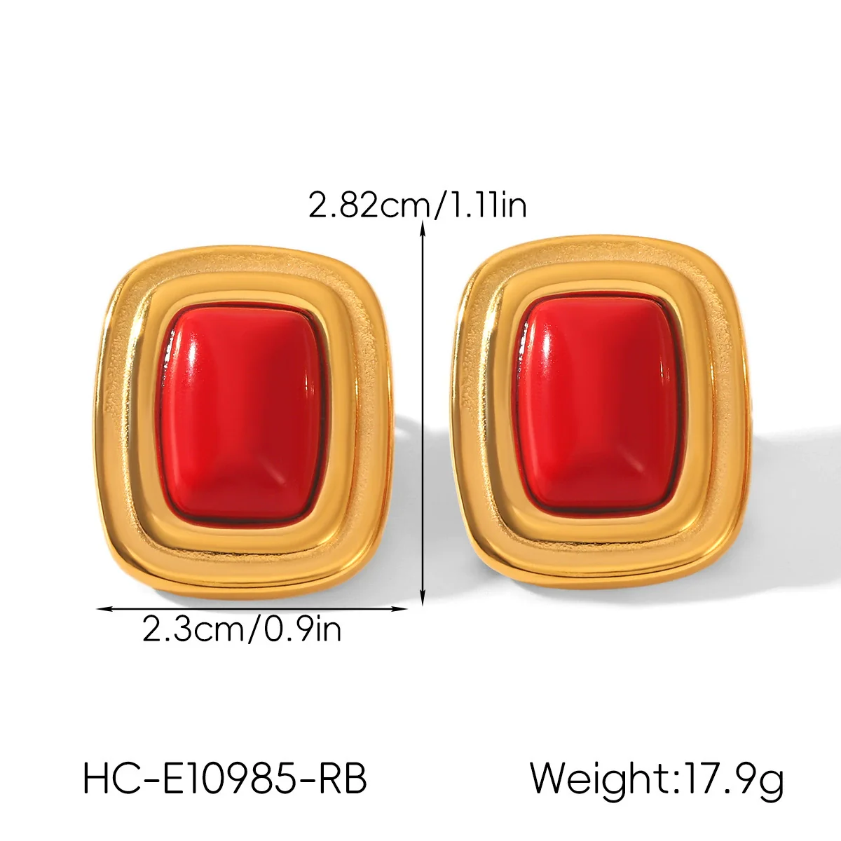 Wholesale Women's Geometric Stainless Steel Electroplated Stud Earrings Vintage Luxury Jewelry - Image 17
