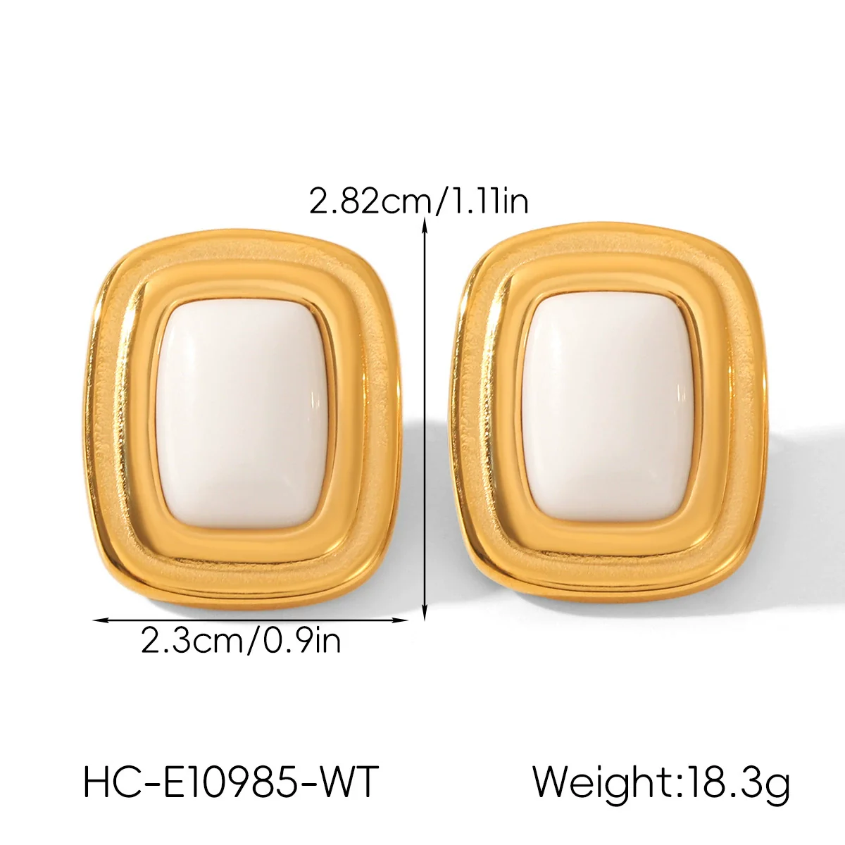 Wholesale Women's Geometric Stainless Steel Electroplated Stud Earrings Vintage Luxury Jewelry - Image 18